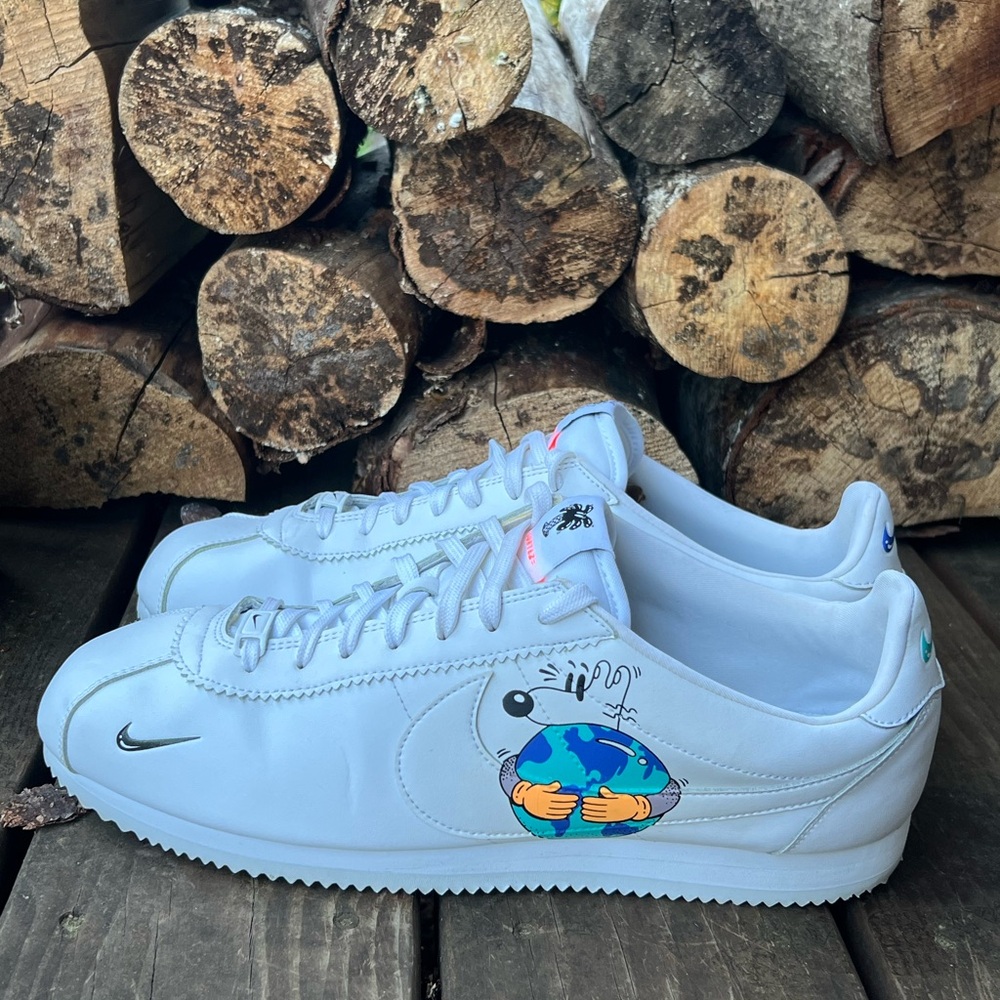 NIKE CORTEZ FLYLEATHER QS x STEVE HARRINGTON 'Earth Day' Sz 15 [CI5548 100]